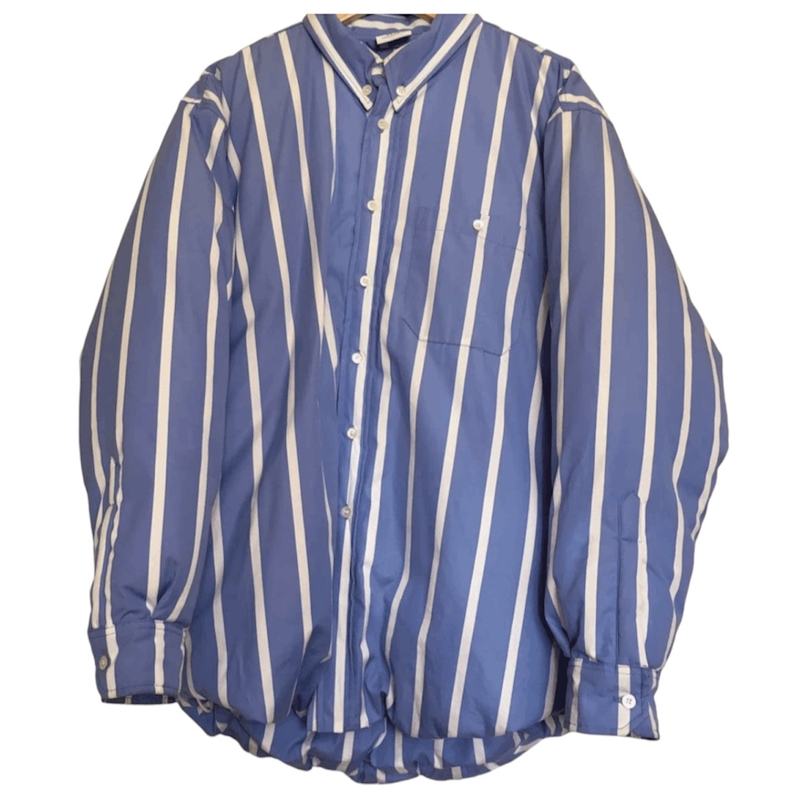 Vetements Stripe Puffa Shirt Jacket S/S 18