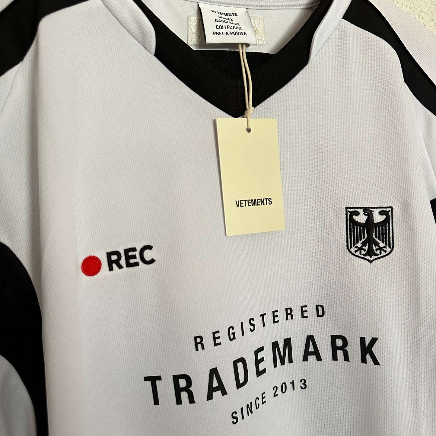 Vetements Trademark Footbal Jersey T-Shirt