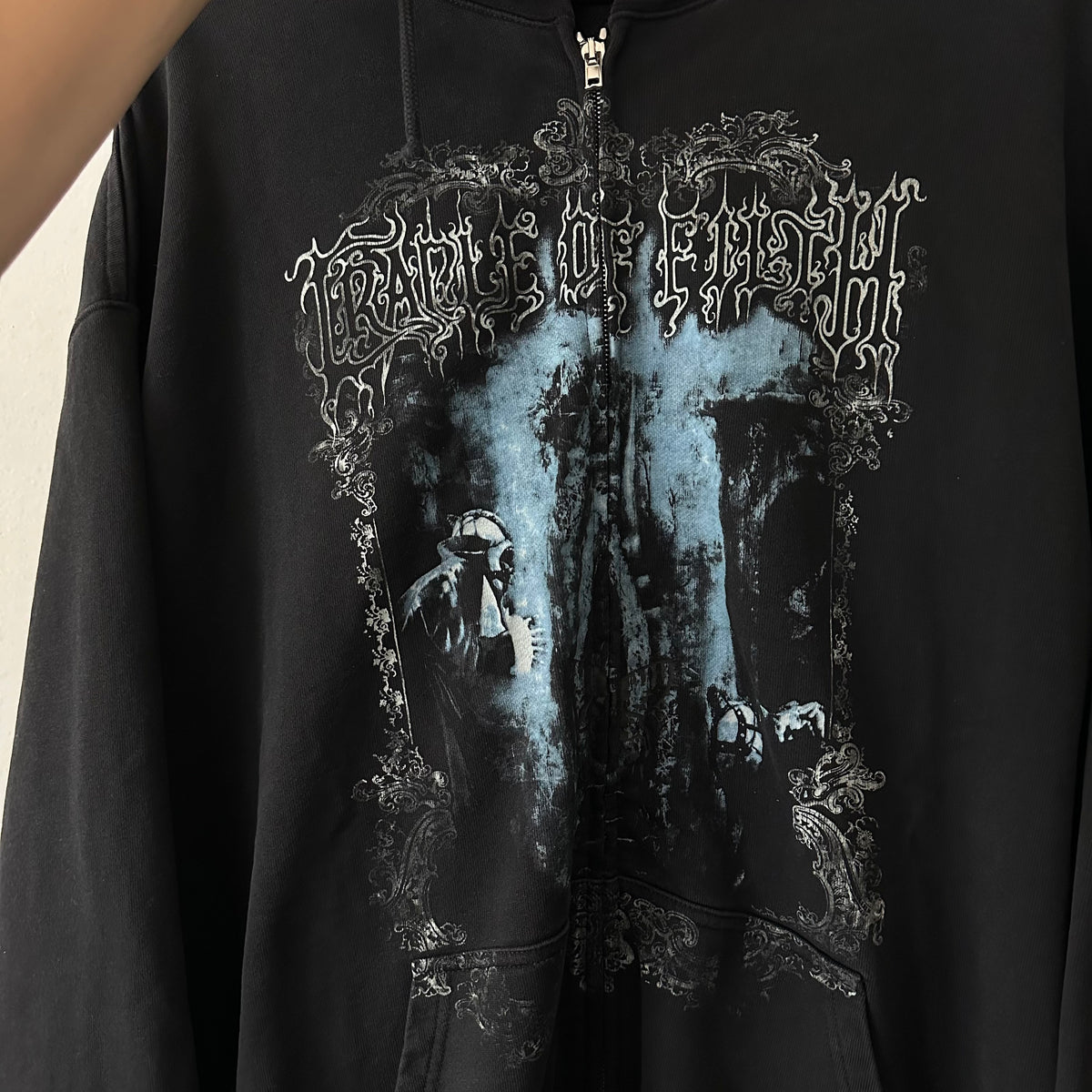 Vetements Cradle Of Filth Butterfly Zip Up Hoodie