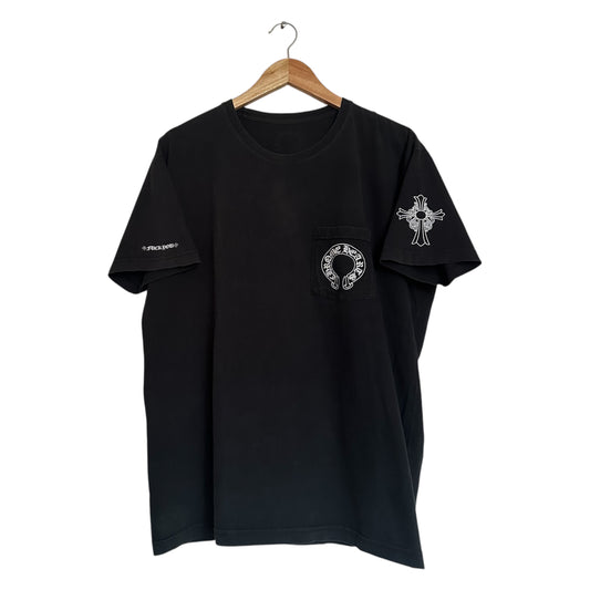 Chrome Hearts Triple Cross Horse Shoe Pocket Tee