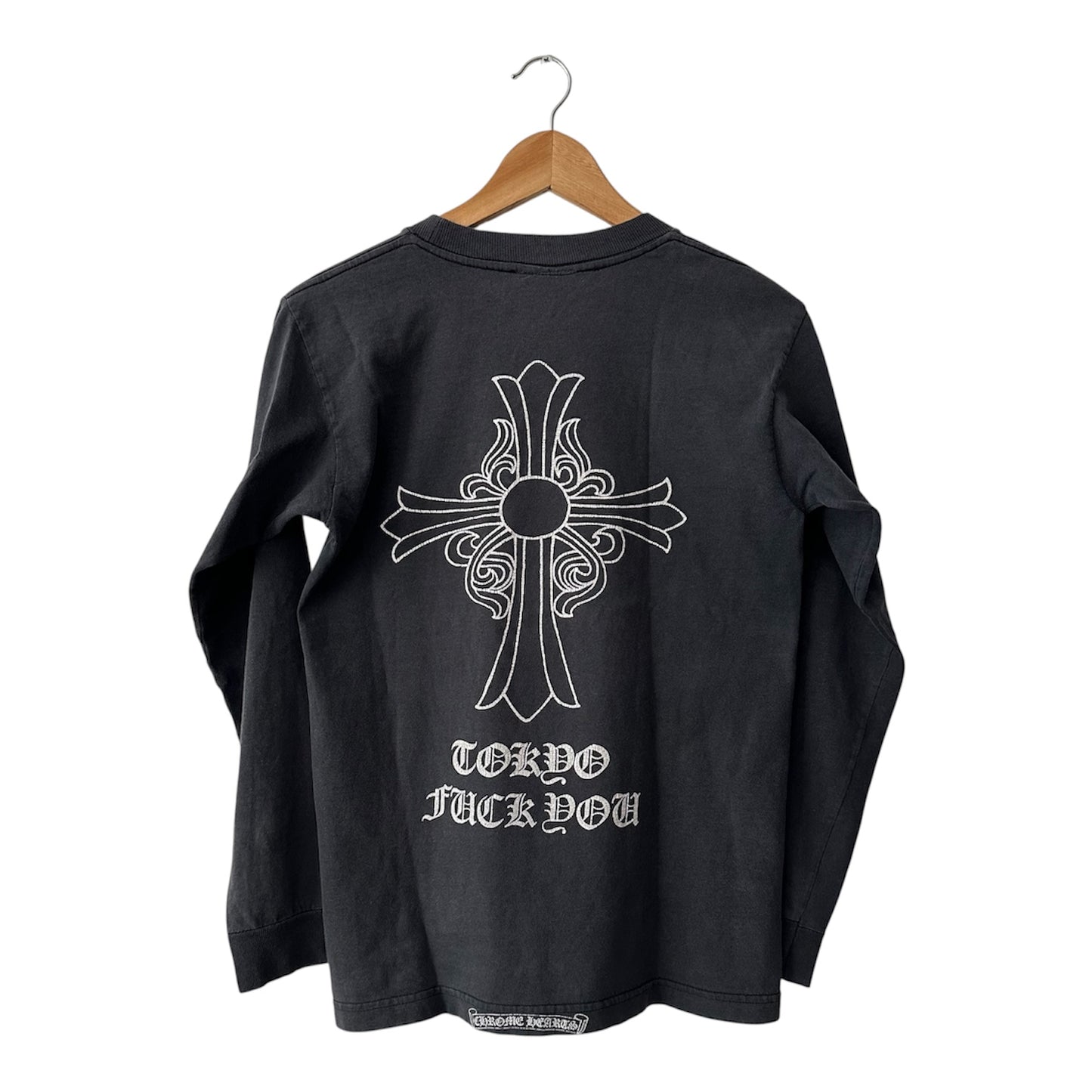 Vintage 90’ Chrome Hearts Tokyo Fuck You Horseshoe Pocket Longsleeve Tee