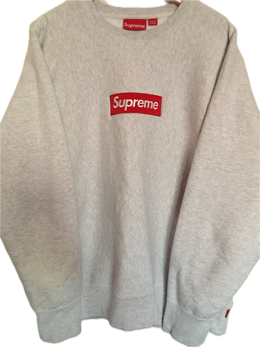 Supreme Boxlogo Crewneck Grey F/W 18