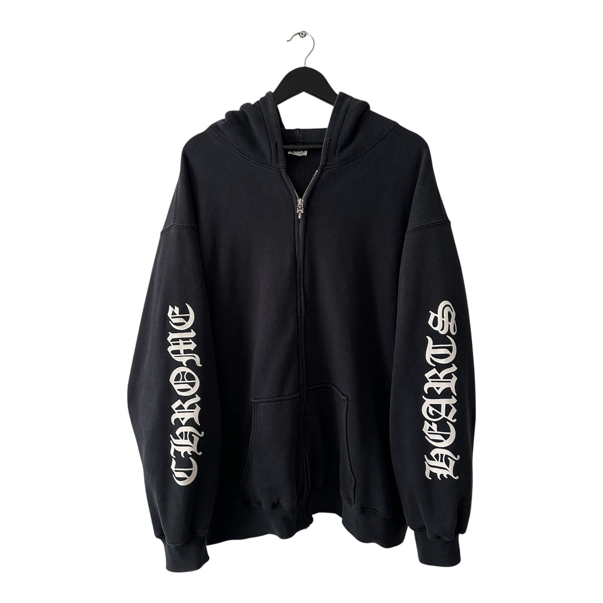 Vintage Chrome Hearts Thermal Horseshoe Fuck You Zip Up Hoodie