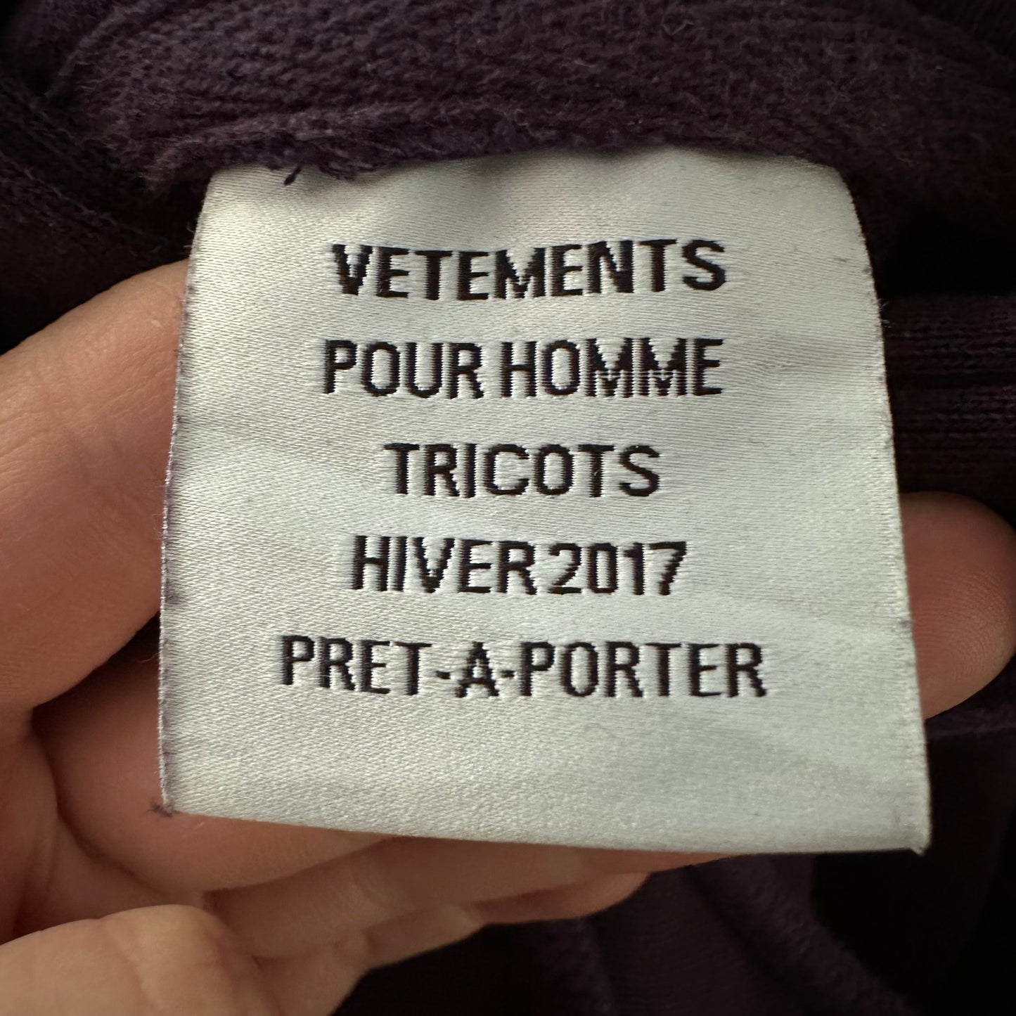 Vetements Sexual Fantasies hoodie AW16