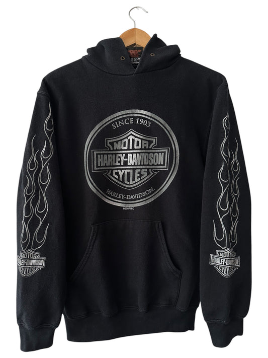 Vintage 00’ Harley Davidson Flame Logo Hoodie