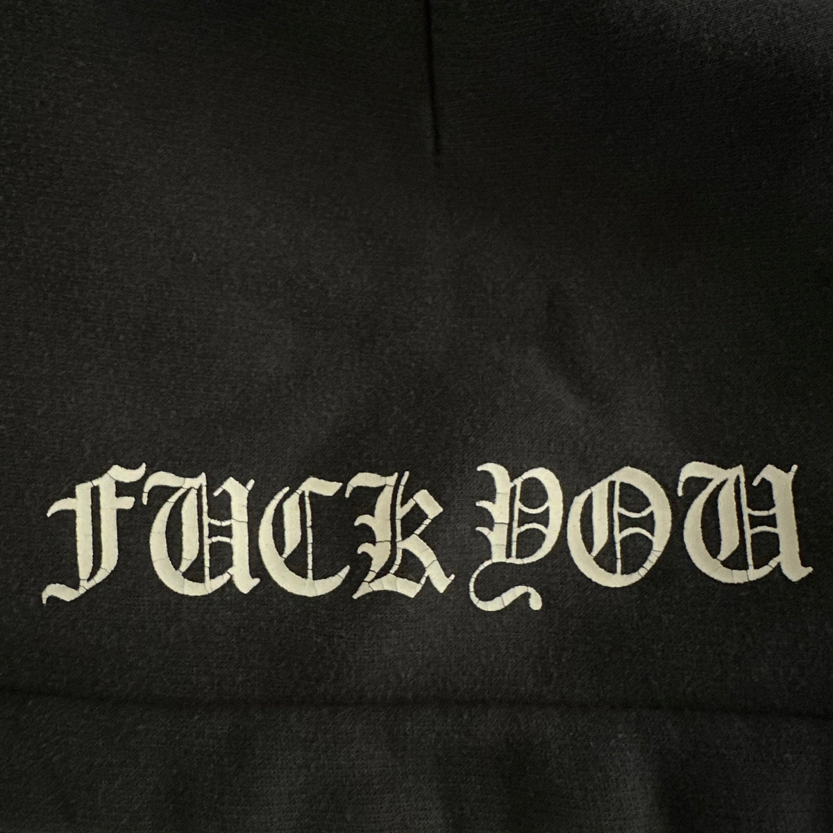 Vintage Chrome Hearts Thermal Horseshoe Fuck You Zip Up Hoodie