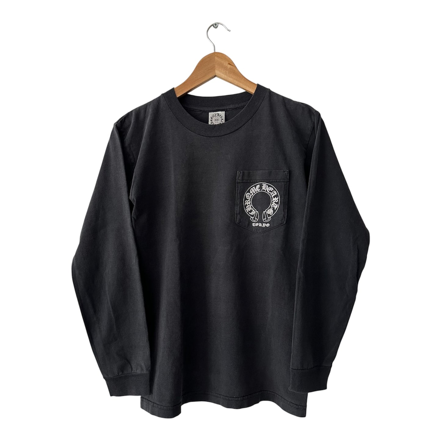 Vintage 90’ Chrome Hearts Tokyo Fuck You Horseshoe Pocket Longsleeve Tee