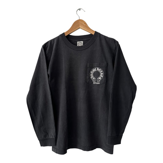 Vintage 90’ Chrome Hearts Tokyo Fuck You Horseshoe Pocket Longsleeve Tee