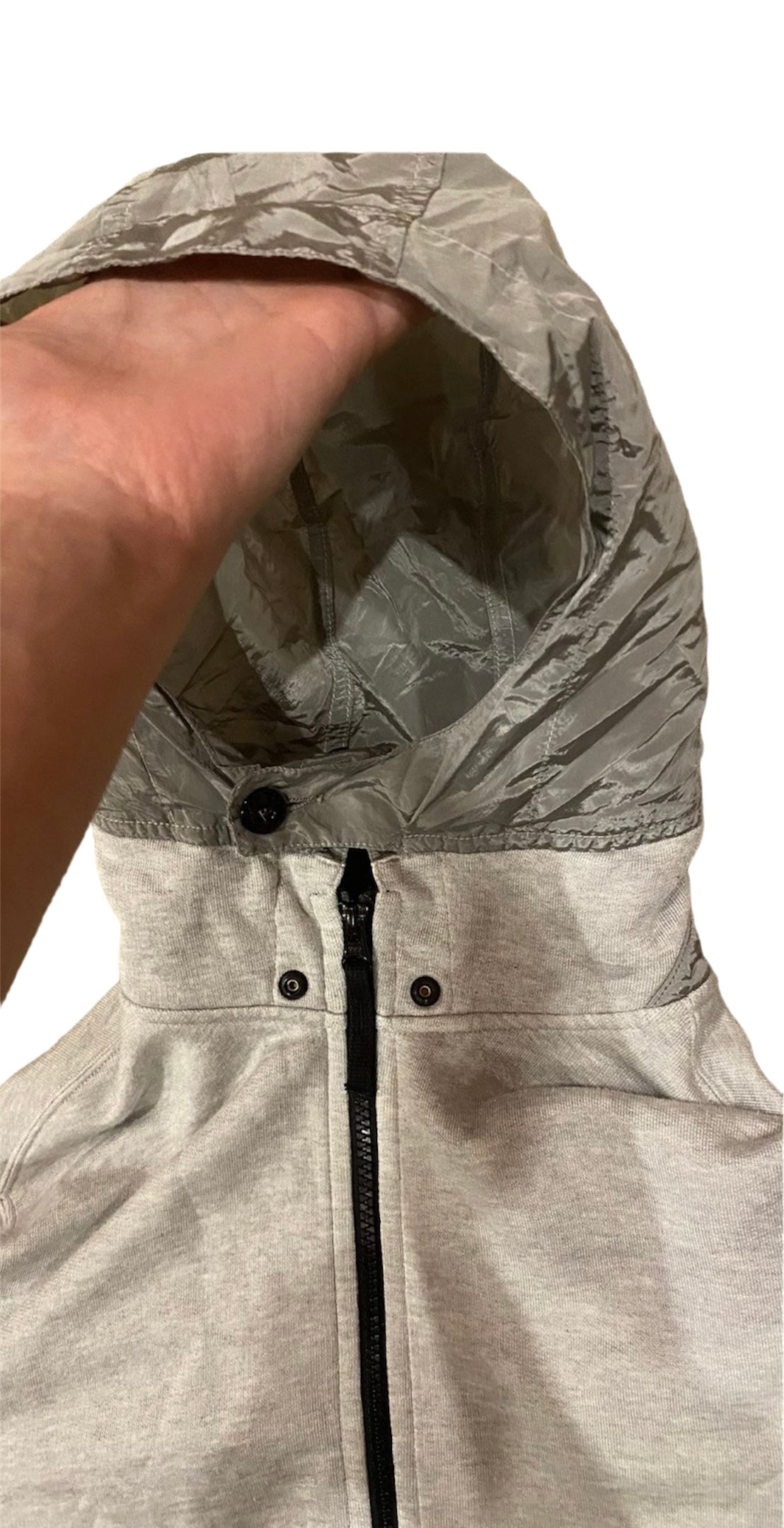 Stone Island Zip Up Hoodie Switching Hood