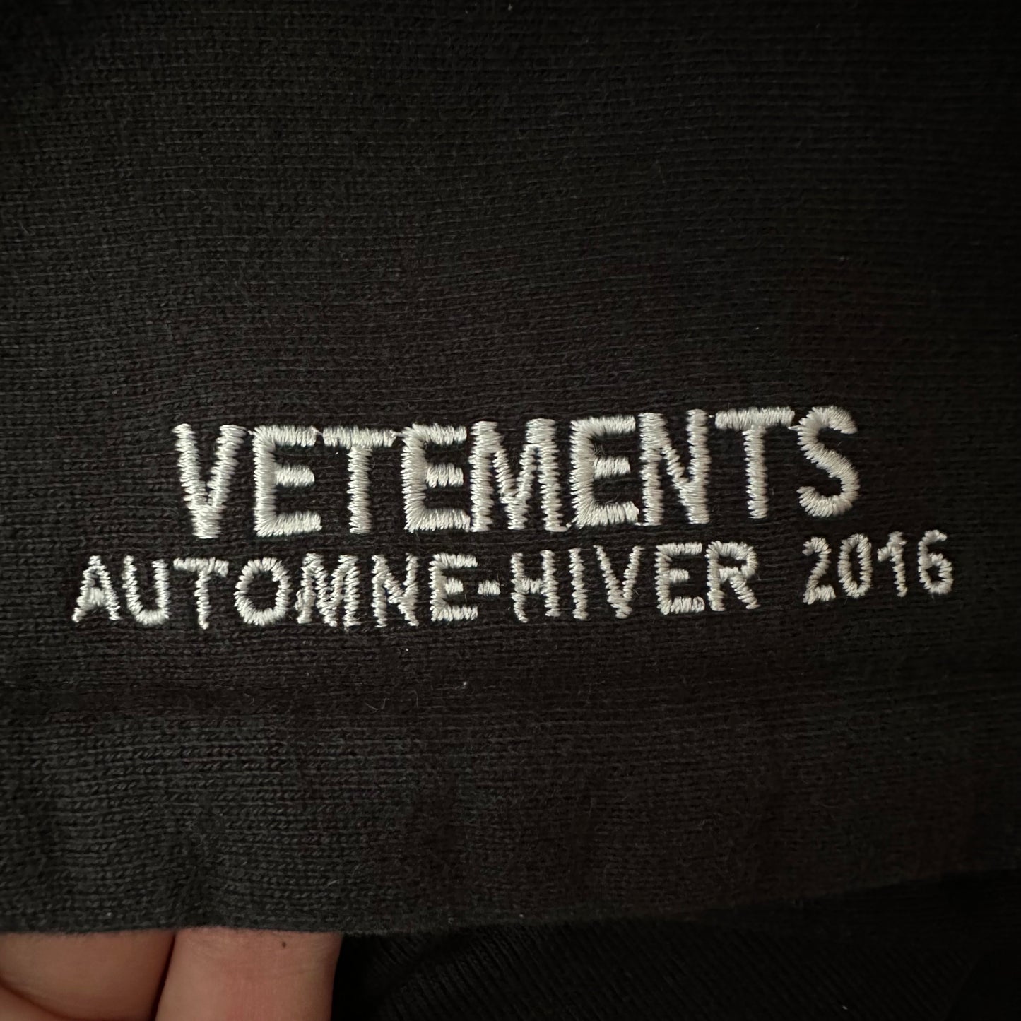 Vetements RUNWAY OG Metal Logo hoodie F/W 16