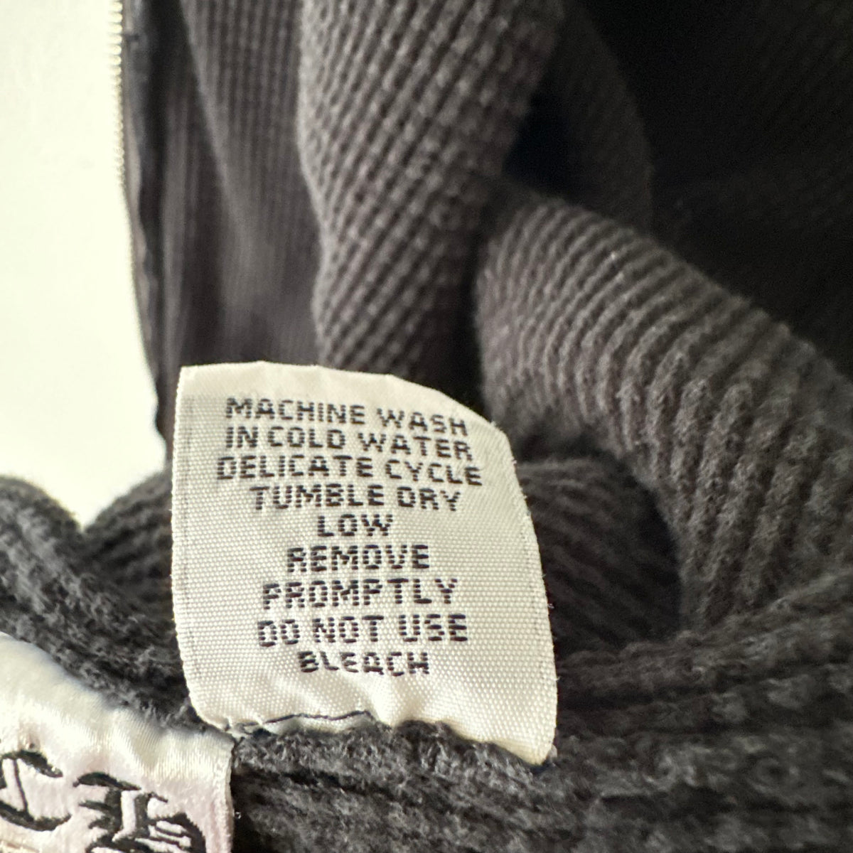 Vintage Chrome Hearts Thermal Horseshoe Fuck You Zip Up Hoodie