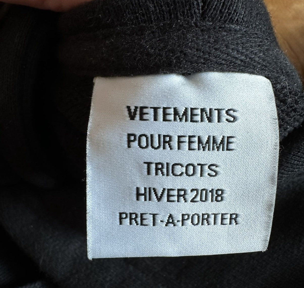 Vetements Metal Logo Hoodie F/W 18