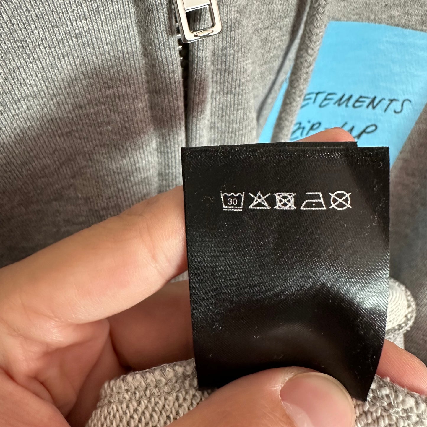 Vetements Sticker Note Zip Up Hoodie