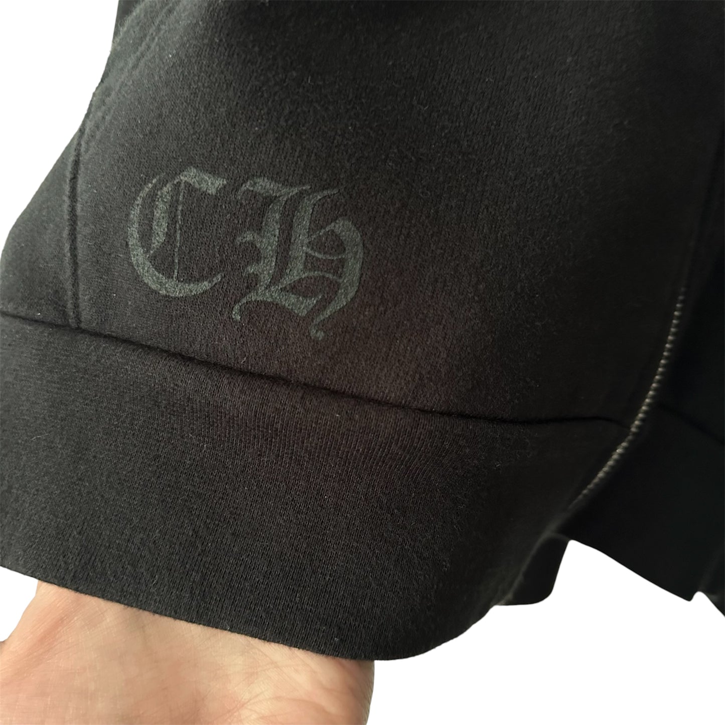 Chrome Hearts Vertical Logo Zip Up Hoodie
