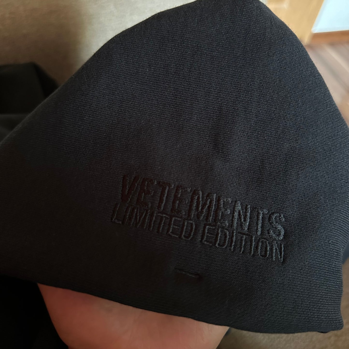 Vetements Sticker Logo Zip Up Hoodie