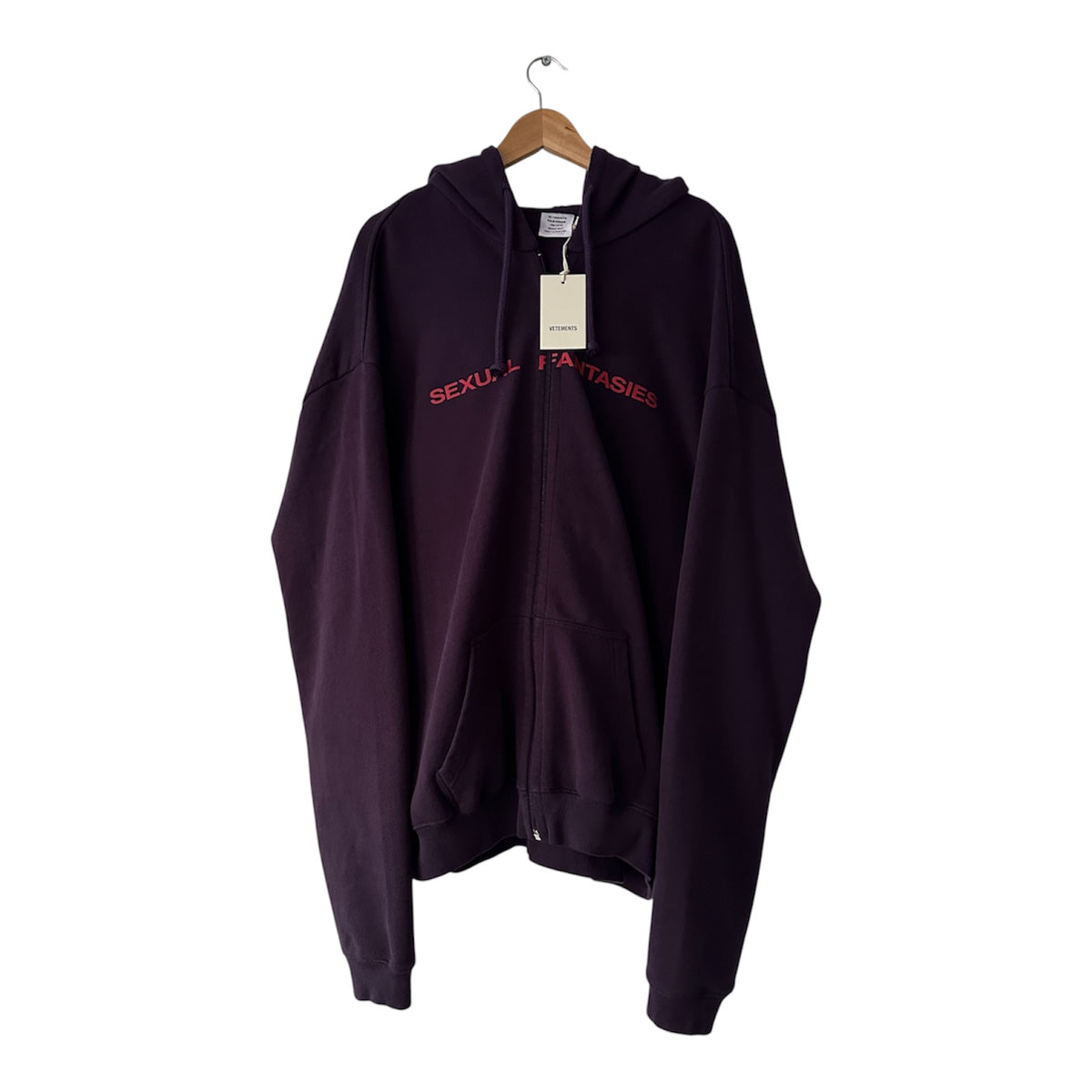Vetements Sexual Fantasies Zip Up Hoodie AW16