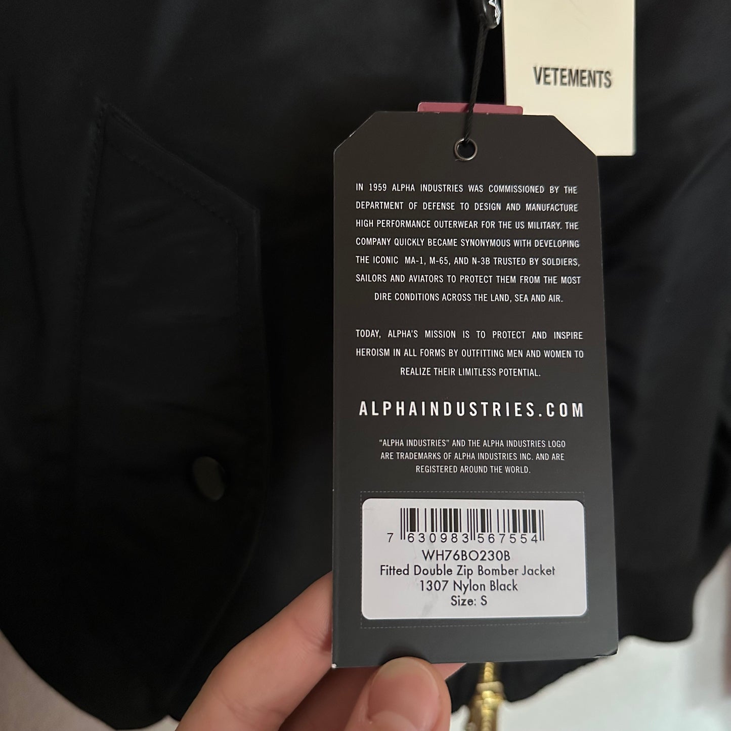 Vetements Reversible Cropped Bomber Jacket