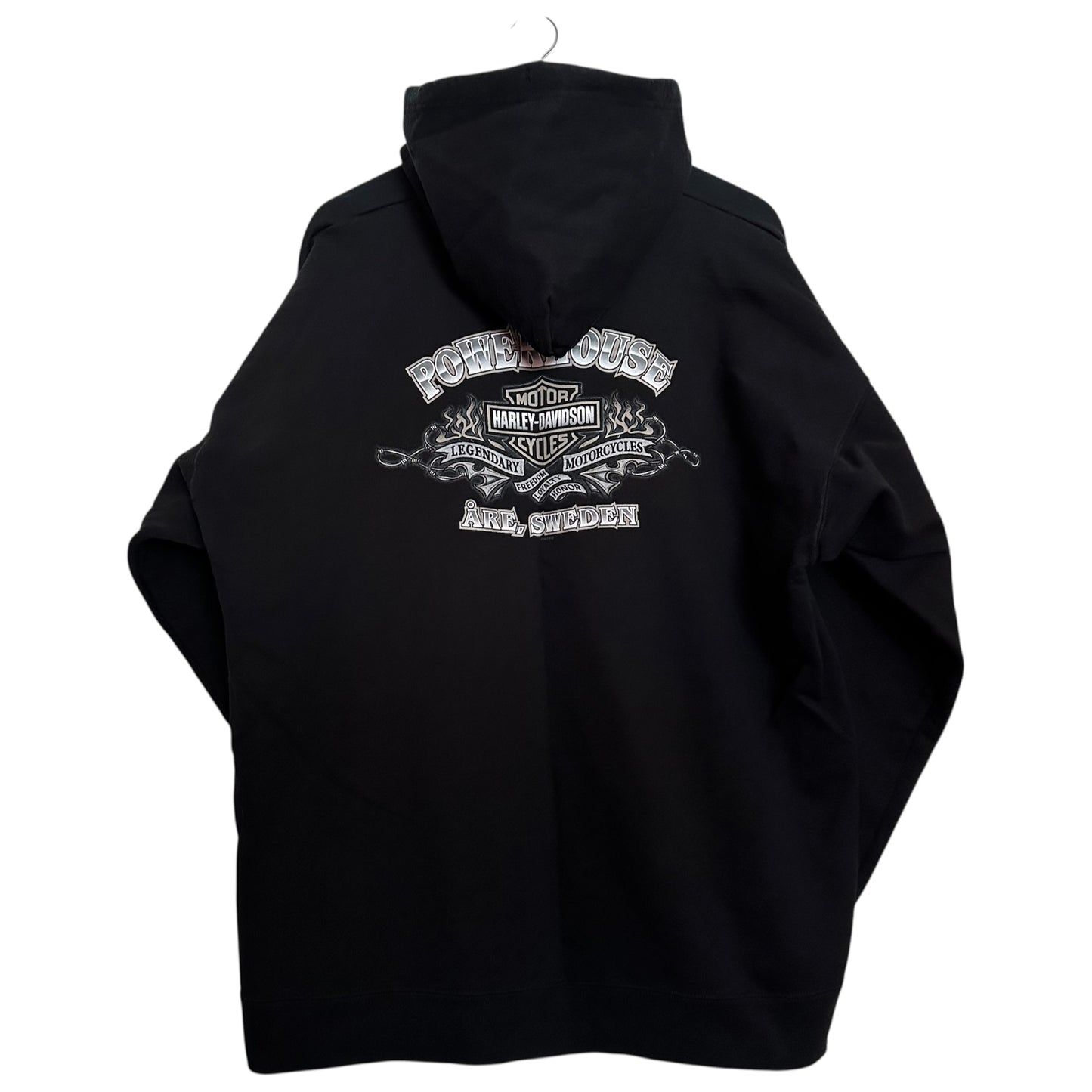 Vintage 00’ Harley Davidson Skull Logo Zip Up Hoodie