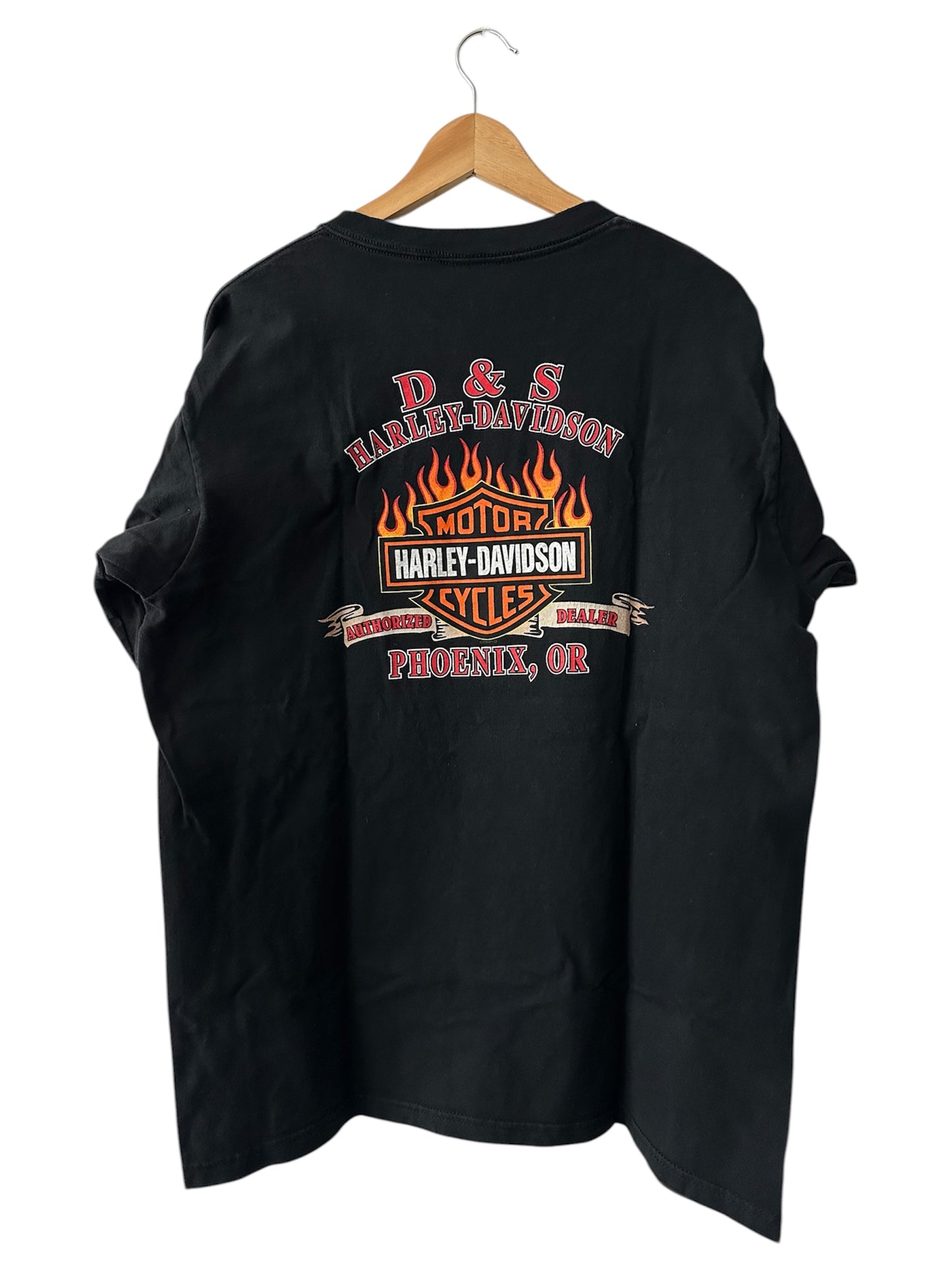 Vintage Harley Davidson 00’ Gothic Flame Shield Longsleeve
