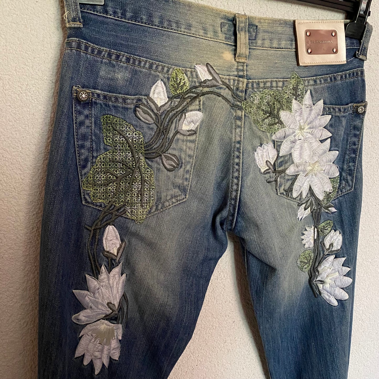 Dolce & Gabbana Flowers Denim Jeans