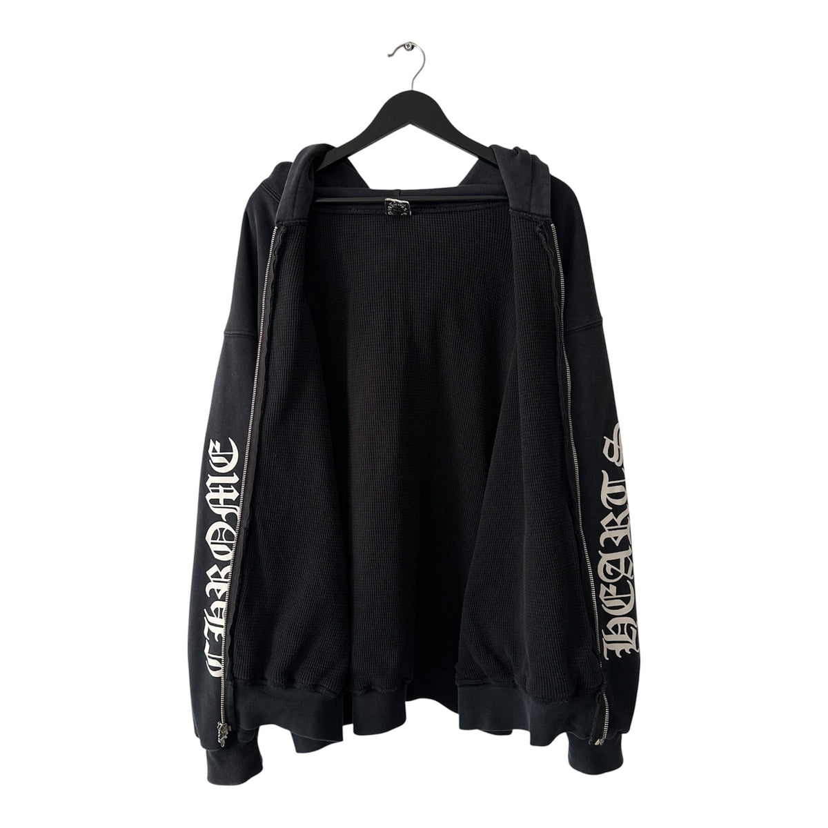 Vintage Chrome Hearts Thermal Horseshoe Fuck You Zip Up Hoodie