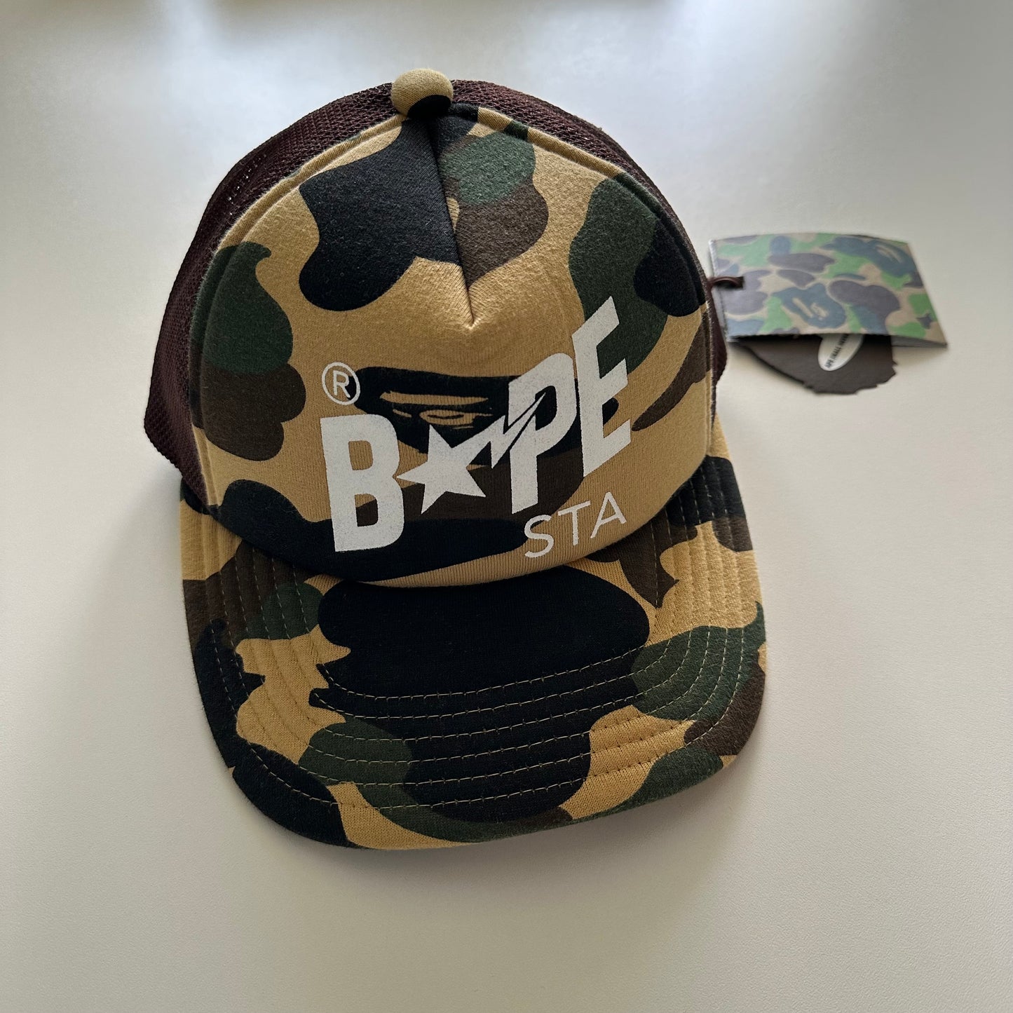 BAPE 1st Camo Bape Sta Mesh Trucker Cap