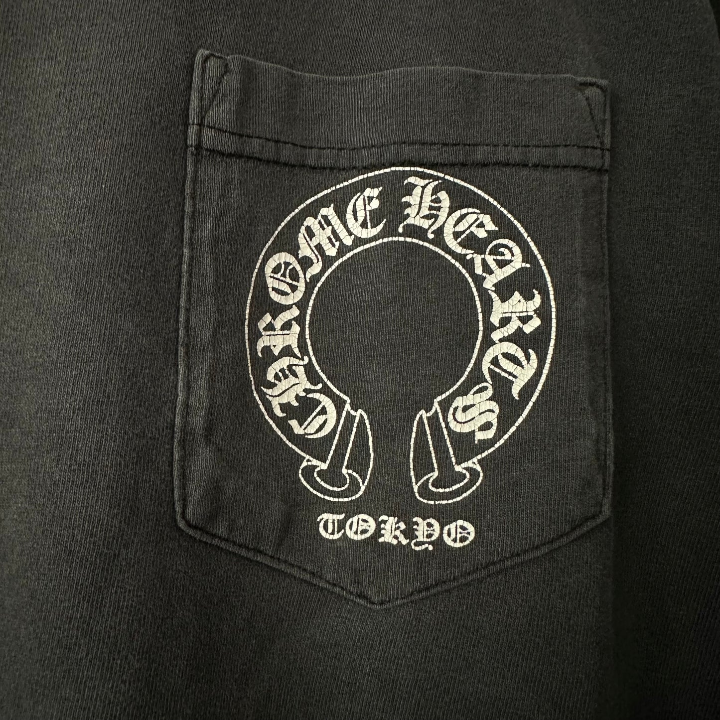 Vintage 90’ Chrome Hearts Tokyo Fuck You Horseshoe Pocket Longsleeve Tee